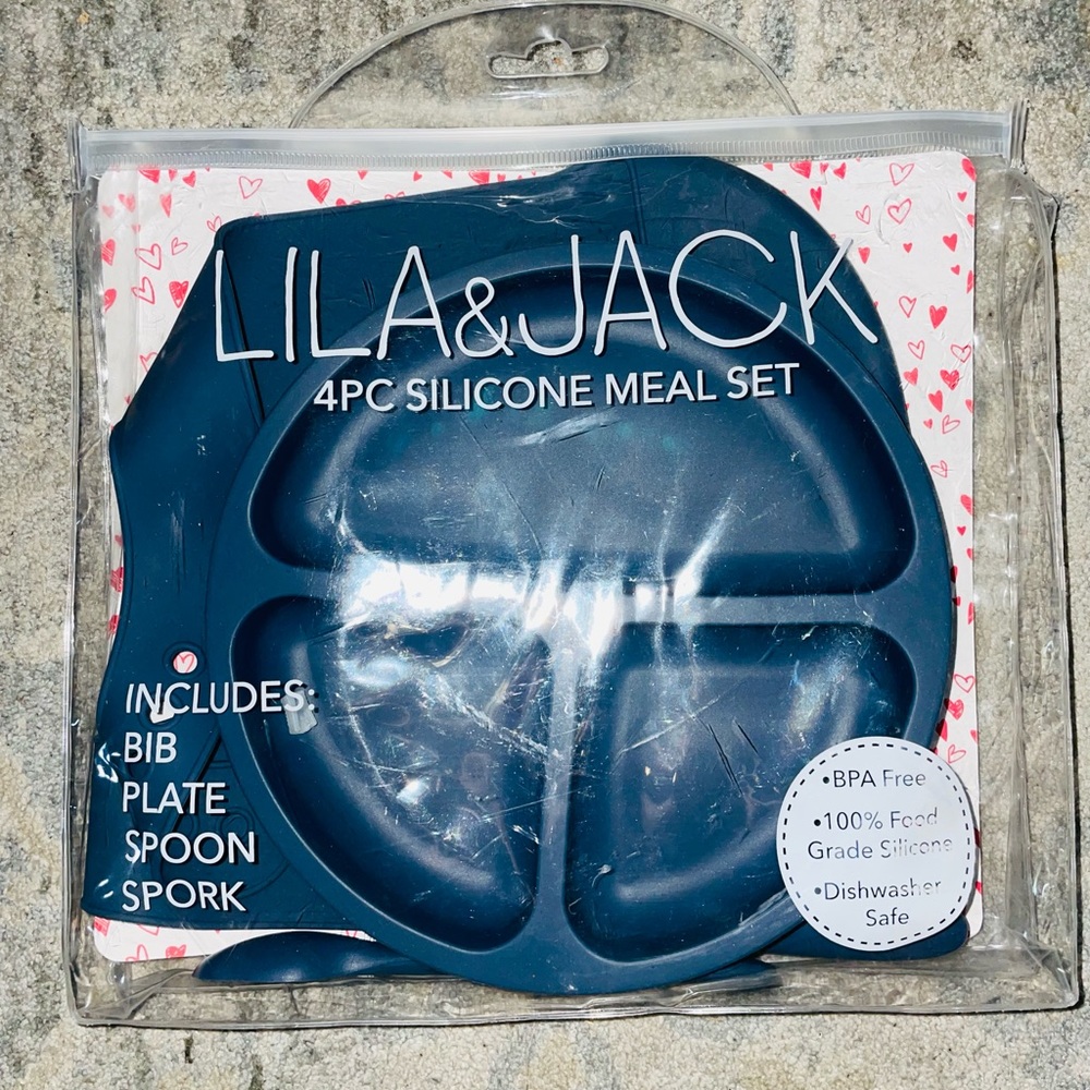 LILA & JACK silicone dinner set Navy